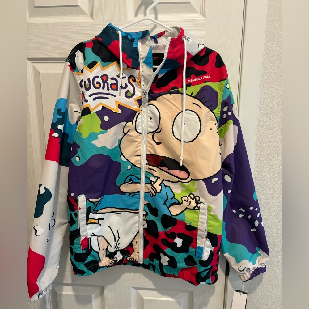 Members Only x Nickelodeon Rugrats windbreaker jacket — Tags still on, size M